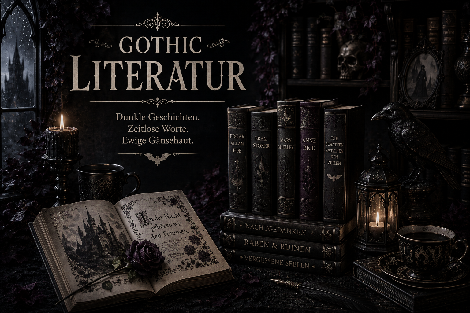 Gothische Literatur bei Kerzenschein